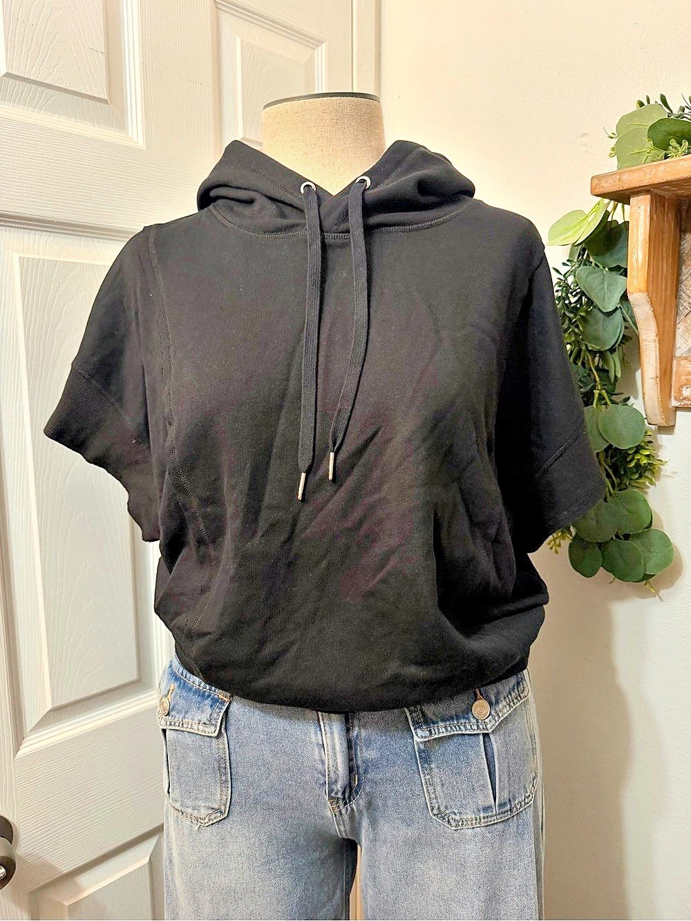 Juicy Couture Black Short Sleeve Hoodie NWT